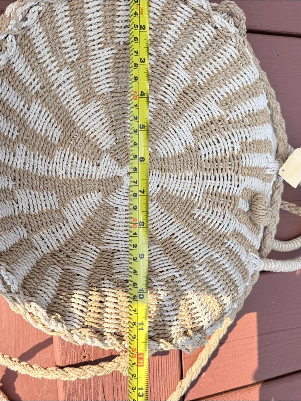 Billabong Woven Round Straw Tote Bag in Natural